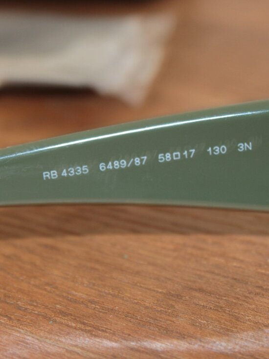 Ray-Ban RB4335 Matte Olive Green Rectangular Unisex Sunglasses w/ Case main image 7